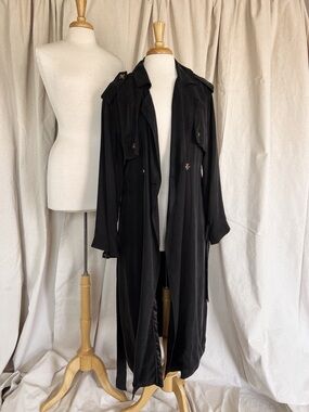 Favorite Daughter Black Long Trench Coat